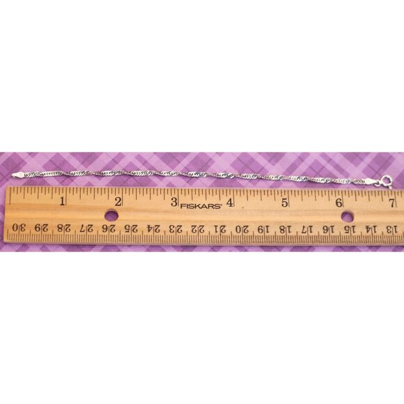 Vintage Dainty Fashionable Sterling Silver Bracelet 7 inch - V7 - Picture 3 of 3